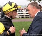 Stephane Pasquier ed il suo allenatore Richard Hannon al Tondino del Gran Criterium