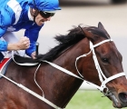 Winx and jockey Bowman winning 4° Cox Plate