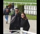 Flavia Rovereto conduttrice di Derby Zone (Class Horse TV)ed il giornalista Edoardo Borsacchi 