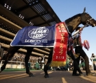 Vela Azul is led out to the winners’ ceremony after the 42nd Japan Cup, Tokyo JPN