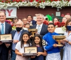 Premiazione Travers Stakes, fantino Luis Saez