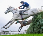 Snow Leopardess one of Britain’s leading hopes having won over the Grand National fences, Aintree UK 03/ 04/2022