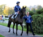 Rosebay con in sella Pecheur al tondino del Premio Elena e Sergio Cumani G3