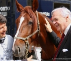 Da sinistra Marco Guzzinati  con il suo cavallo Roy e a destra il dott. Pereira.