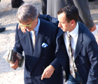 Cristiano Mercalli a sinistra e Andrea Marcialis a destra discutono delle prestazioni dei loro cavalli