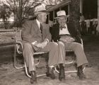 Ben Jones the trainer for Calumet Farm who with his son Jimmy would saddle two Triple Crown winners in Whirlaway and Citation sitting with Sunny Jim Fitzsimmons who saddled Gallant Fox and Omaha for two Triple Crown victories