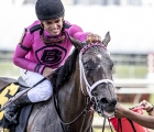 Gulfstream Park 2020: Salty-and-Joel-Rosario-postrace