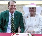 John Hendrickson with Marylou Whitney, the 93-year-old. The Grand Dame of Saratoga has died