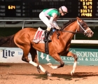 February 13, 2021: Mandaloun wins Risen Star Stakes Day at Fair Grounds Race Course in New Orleans, Louisiana. 