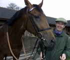 MARCUS TREGONING, TRAINER AT KINGWOOD HOUSE, LAMBOURN,BERKS. SEEN WITH 2YR OLD NAYEF.
