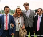 Da sinistra l'allenatore Gianluca Verricelli, la proprietaria Renata Ramonidini Talon col nipote e Gianfranco Verricelli (team di HIngol)