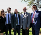 Da destra Daniele Fortuzzi di Galoppo & Charme, il Senatore Roberto Mura, il Dr. Alberto Serafin di Alquadrato ed il figlio del senatore