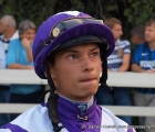 Il jockey Alexis Badel al tondino del Premio Vittorio Di Capua (G1)