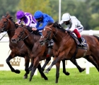 Pinatubo (centre) fails to master Palace Pier in the St James's Palace Stakes, Royal Ascot sat 20 06 2020 Day 5