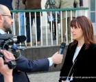 Federica Villa proprietaria della Sc. New Age, intervistata da Luca Galbiati, dopo la vittoria del suo Back On Board nel Premio Angelo Gardenghi