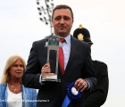 L'allenatore Pavel Vovcenko premiato per la vittoria di Stafettino suo allievo
