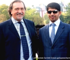 Da sinistra Daniele Fortuzzi ( Galoppo & Charme)e l'allenatore Saeed Bin Suroor (Godolphin)